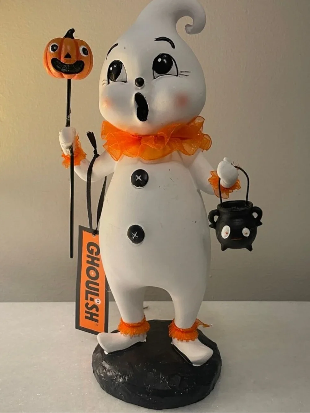 12.4” Ghoulish Halloween Ghost Clown Figurine.